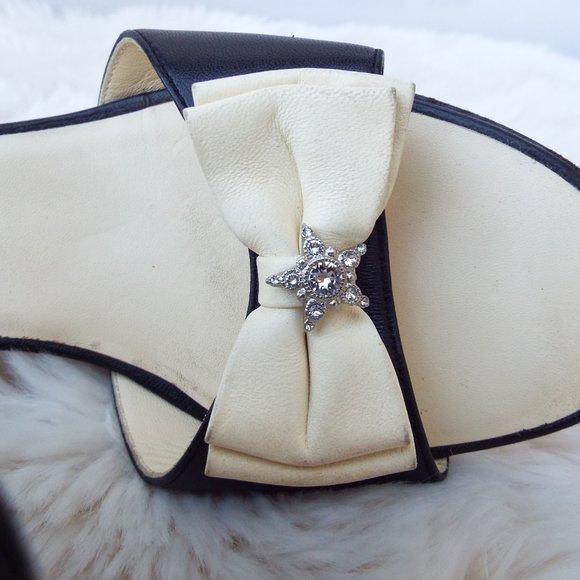 Vintage Chanel Bi-Color Ankle Buckle Sandals - Picture 12 of 16